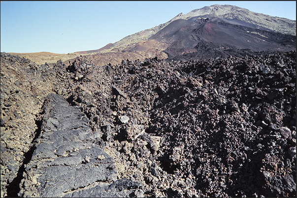 The lava produced by the last eruption of Pico Viejo (3.131 m) in 1798, the oldest volcano on the island The lava produced by the last eruption of Pico Viejo (3.131 m) in 1798, the oldest volcano on the island