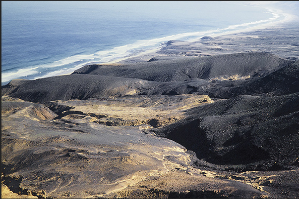 The wild coast of Cofete In the Jandia Natural Park, southwest coast