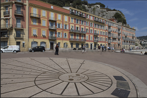 Palaces on the Quai des Etats Unis waterfront, the avenue that connects the historic center with the Lympia port Palaces on the Quai des Etats Unis waterfront, the avenue that connects the historic center with the Lympia port