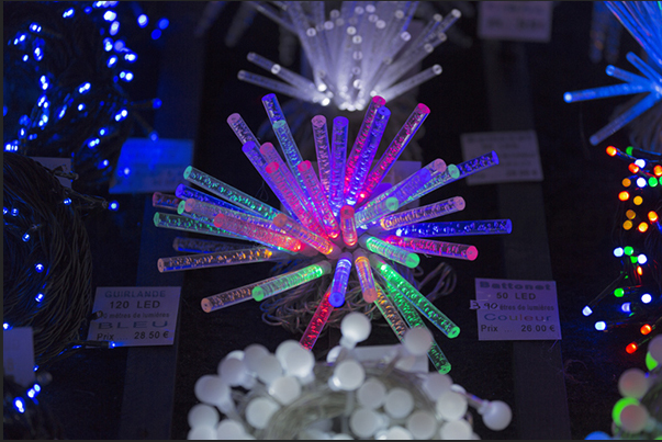 The shape of a sea urchin colored with lights The shape of a sea urchin colored with lights