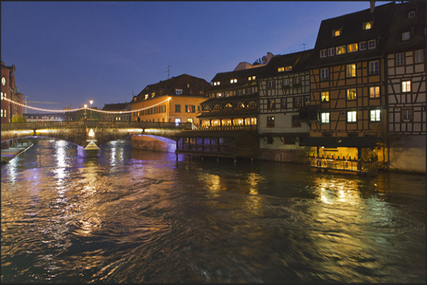 At Christmas, lights and colors decorate the ancient neighborhoods, bridges and canals running through Strasbourg At Christmas, lights and colors decorate the ancient neighborhoods, bridges and canals running through Strasbourg