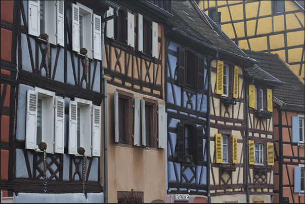 The houses near the canal in the old town of Colmar The houses near the canal in the old town of Colmar