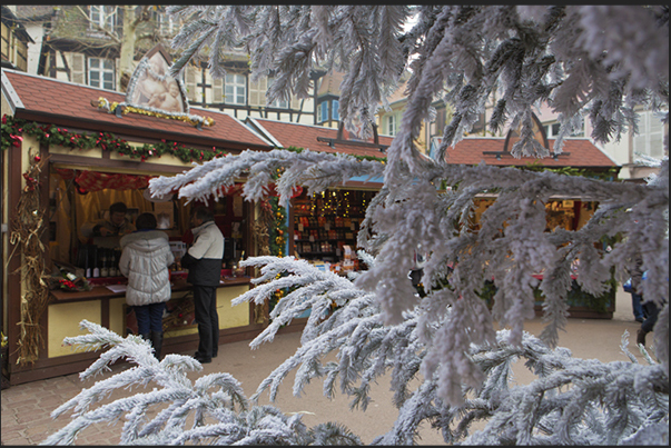 Colmar. Christmas Market at Place des Dominicains Colmar. Christmas Market at Place des Dominicains