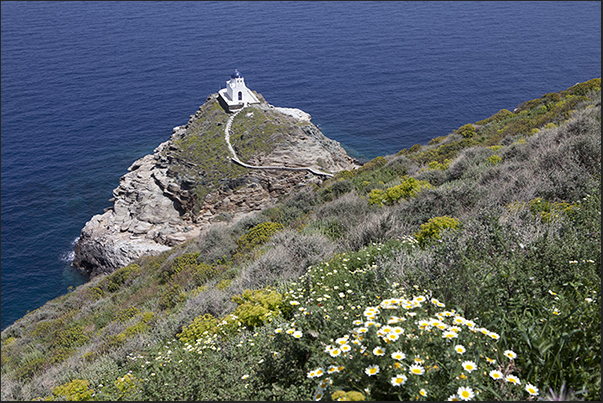 The Epta Martires church built on the cliff below the village of Kastro The Epta Martires church built on the cliff below the village of Kastro