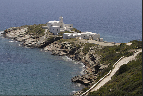 South coast. Saoures monastery near Papagia bay