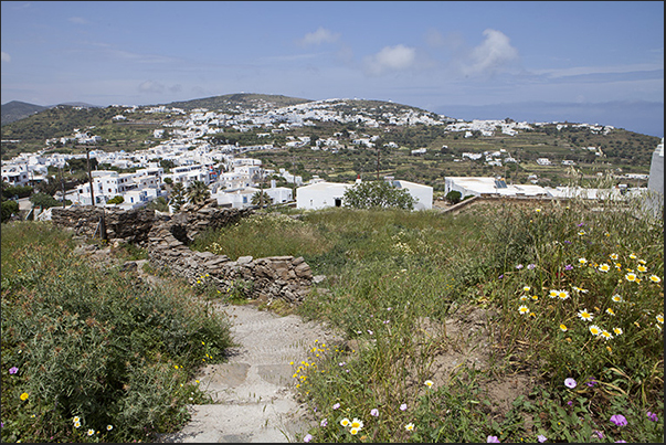 Apollonia, the capital of the island on the hills of the interior Apollonia, the capital of the island on the hills of the interior