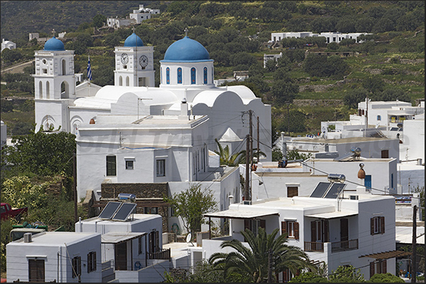 Apollonia, the capital of the island on the hills of the interior