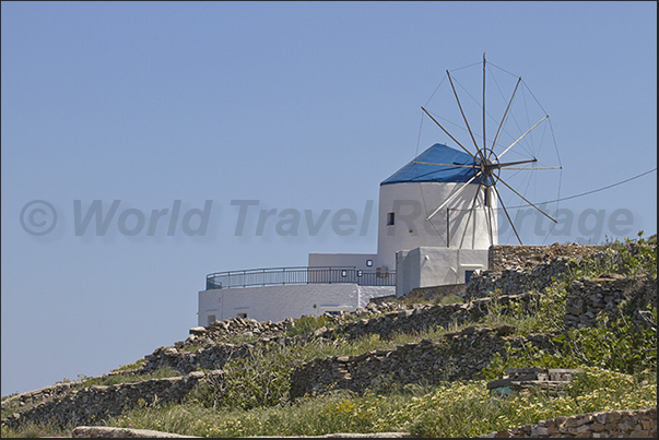 Ancient windmills restored close the town of Apollonia Ancient windmills restored close the town of Apollonia