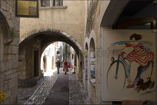 Rue Grande, the main street that runs through the village Rue Grande, the main street that runs through the village