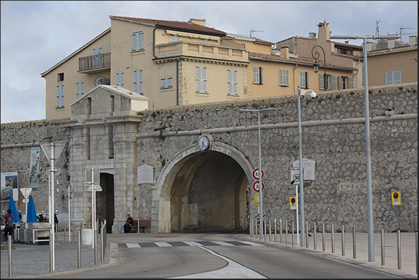 Gate of entry to the citadel of Antibes from Port Vauban Gate of entry to the citadel of Antibes from Port Vauban