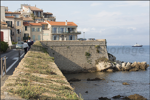 The ramparts that surround the ancient citadel of Antibes