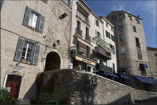 Ancient palaces overlooking the Place Jacques Audiberti