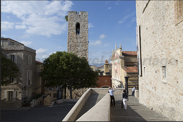 Notre Dame de l 'Immaculée cathedral near the ascent to the ramparts of Montée Dor de la Souchčre