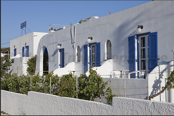 The low houses that characterize the villages of the island