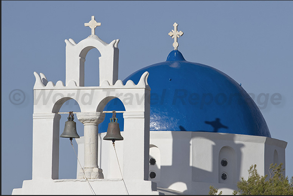 Aghios Georghios church with typical Cycladic architecture Aghios Georghios church with typical Cycladic architecture