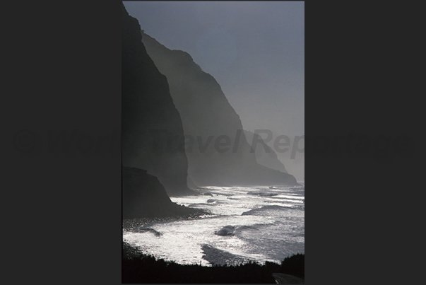 The wild northern cliff of the island