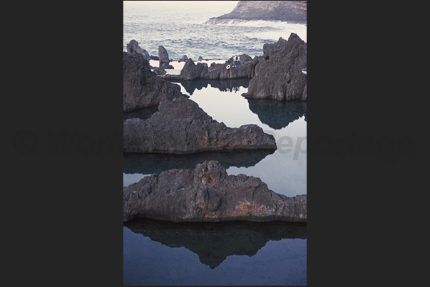 Natural pools along the cliffs of Porto Moniz north-western tip Natural pools along the cliffs of Porto Moniz north-western tip