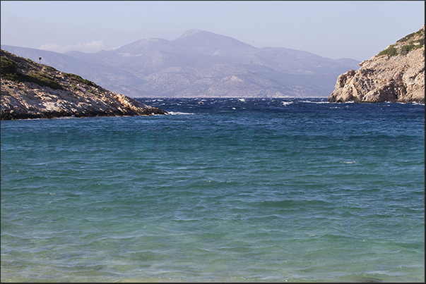 Vourkaria Bay in front of Naxos island Vourkaria Bay in front of Naxos island