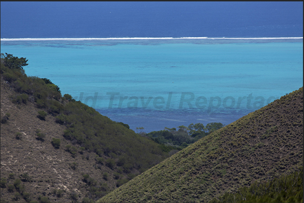 West Coast. The lagoon near the village of Poé defined by UNESCO, World Heritage Site