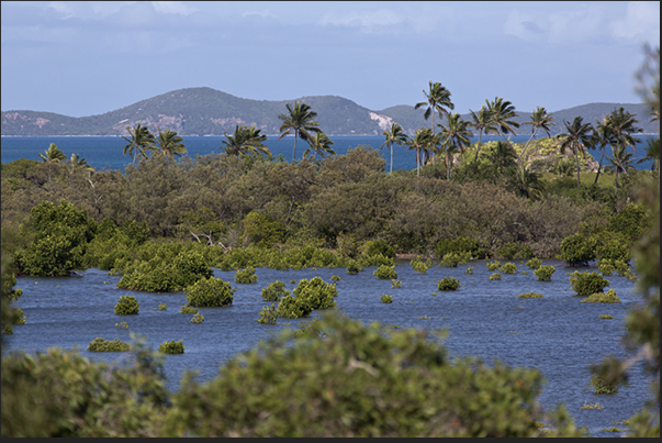 The northern tip of Grande Terre and, on the horizon, the island of Baaba The northern tip of Grande Terre and, on the horizon, the island of Baaba