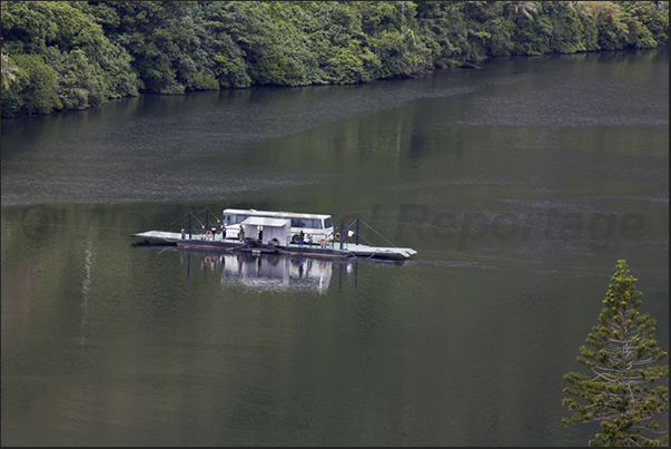 East Coast. The ferry on the Oualième river East Coast. The ferry on the Oualième river