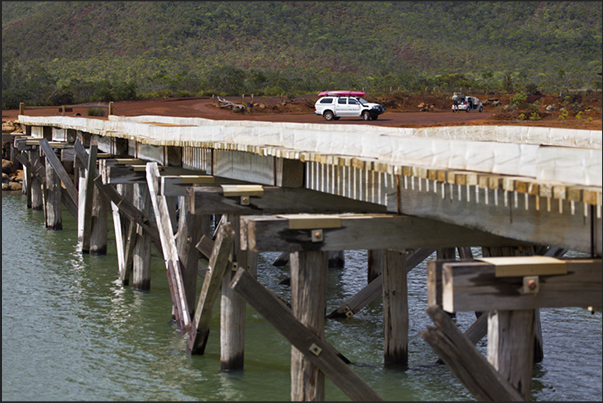 Southern tip of the island. The bridge access to the Rivière Bleue Park