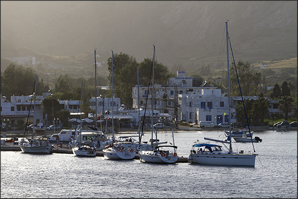 Livadi, tourist port and ferry dock Livadi, tourist port and ferry dock