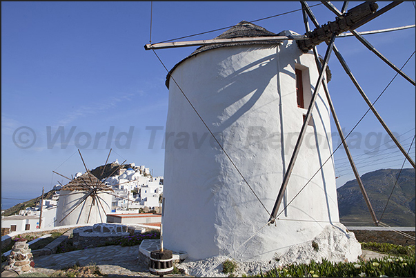 The windmills that once produced the flour for the village are now just monuments for tourists