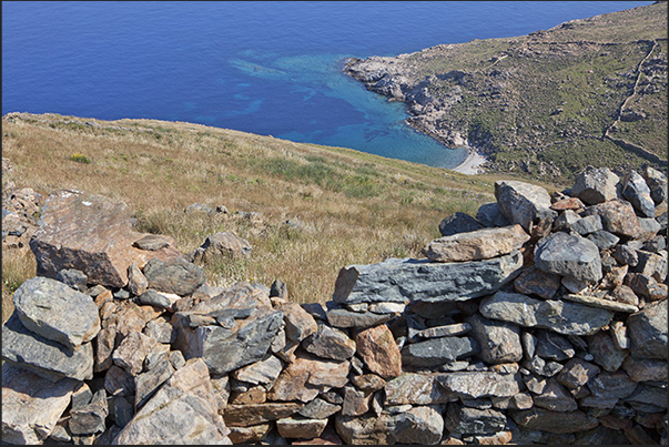 Dry stone walls built by farmers to protect crops from the wind