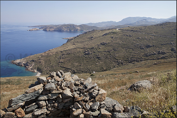 East Coast. Psili Amos bay and the capes that characterize the southeast side of the island