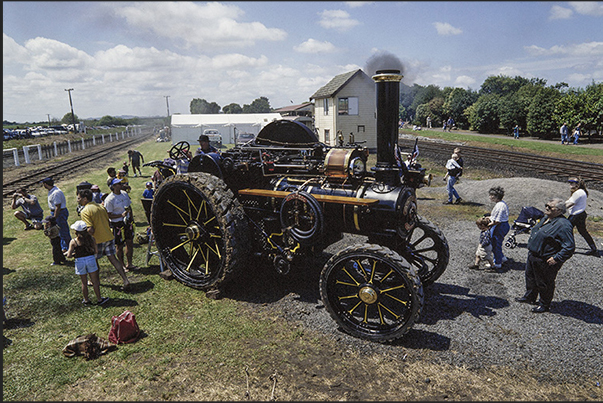 Jonn Fowler & Co steam tractor from 1902, one of the steam tractors present at the Vintage Railway in Glenbrook