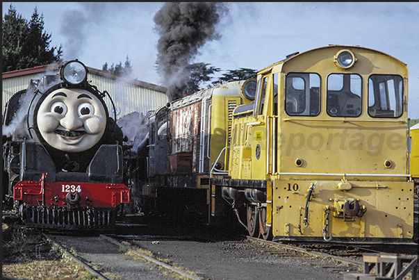 Diesel locomotives move steam locomotives which, when cold, cannot move independently Diesel locomotives move steam locomotives which, when cold, cannot move independently