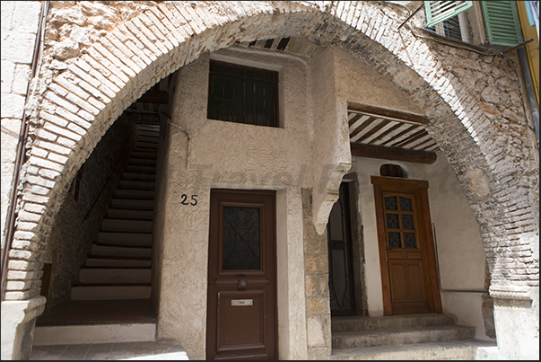 Rue du Poilu, a mixture of ancient and modern architecture Rue du Poilu, a mixture of ancient and modern architecture