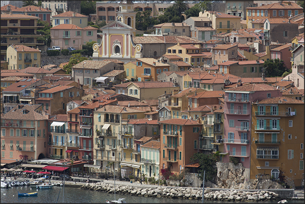 The historic center of the town overlooking the port The historic center of the town overlooking the port