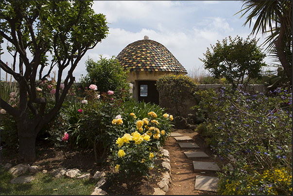 Internal garden at the Saint Elme fortress