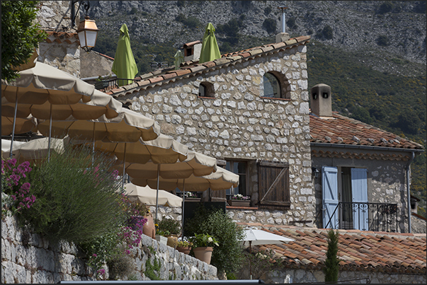 Restorant on Rue Principale. The road that crosses the village from north to south.