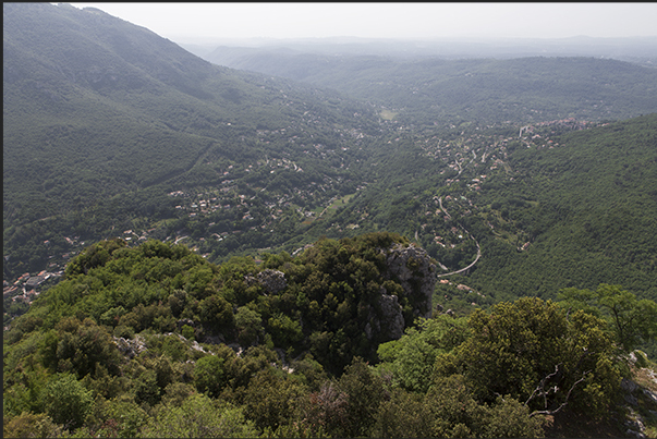 Panorama of the valley towards the city of Cannes Panorama of the valley towards the city of Cannes