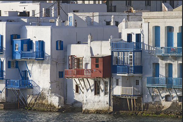 The ancient part of the town of Mykonos