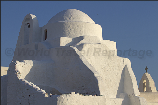 Ancient and new churches in the old town of the city