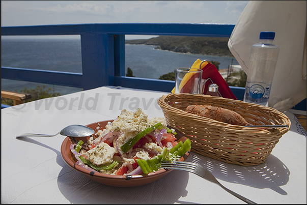 Greek salad in Kanala village Greek salad in Kanala village