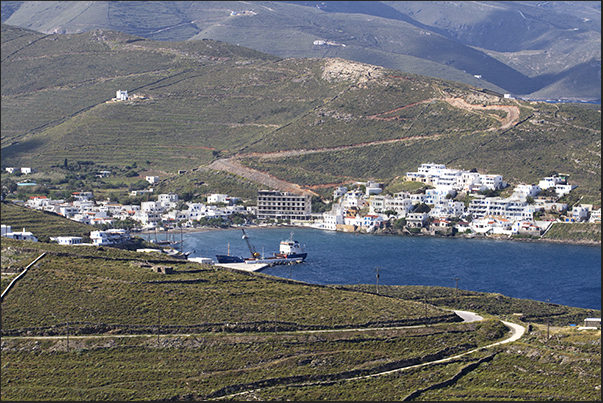 West coast. The village of Merichas, the port of arrival of the ferries West coast. The village of Merichas, the port of arrival of the ferries