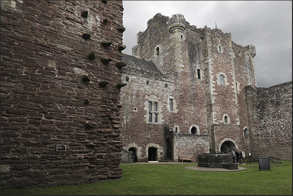 The square inside the walls of Doune Castle The square inside the walls of Doune Castle
