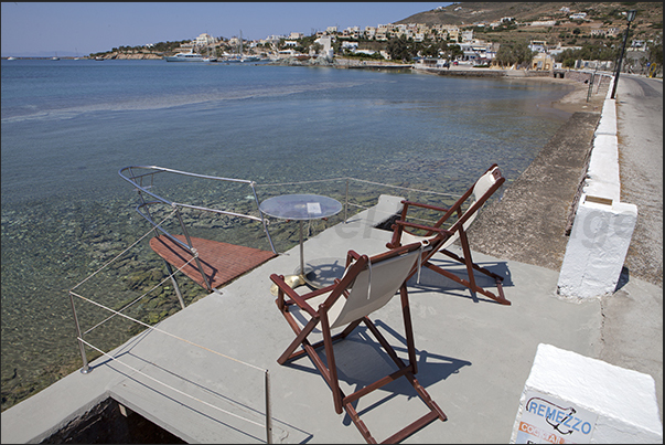 Relaxing moment in Fikinos bay Relaxing moment in Fikinos bay