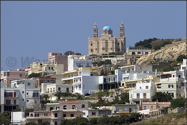 Ermoupoli, the capital of the island and the point of arrival and departure of the ferries. Resurrection of the Lord church Ermoupoli, the capital of the island and the point of arrival and departure of the ferries. Resurrection of the Lord church