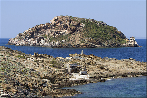 West coast. Strogilo island in front of Agathopes beach near Finikos bay West coast. Strogilo island in front of Agathopes beach near Finikos bay