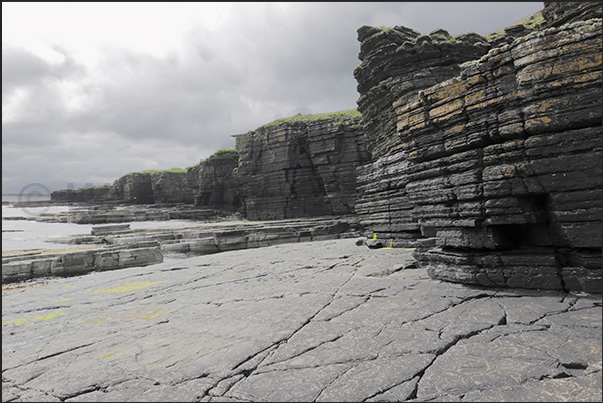 The particular rock stratifications of the cliffs along the north-east coast
