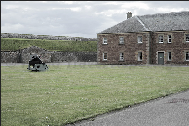 Fort George, the officers and their families building