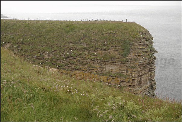 The high cliffs of the north east tip