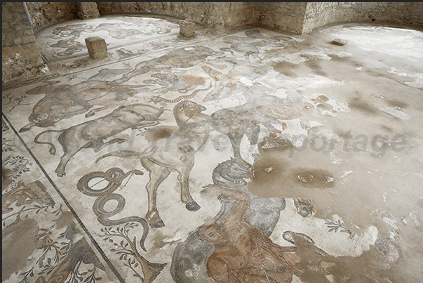 The triclinium room where dinners with dances and music were organized