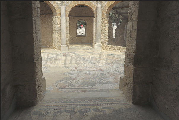 Polygonal entrance to the villa